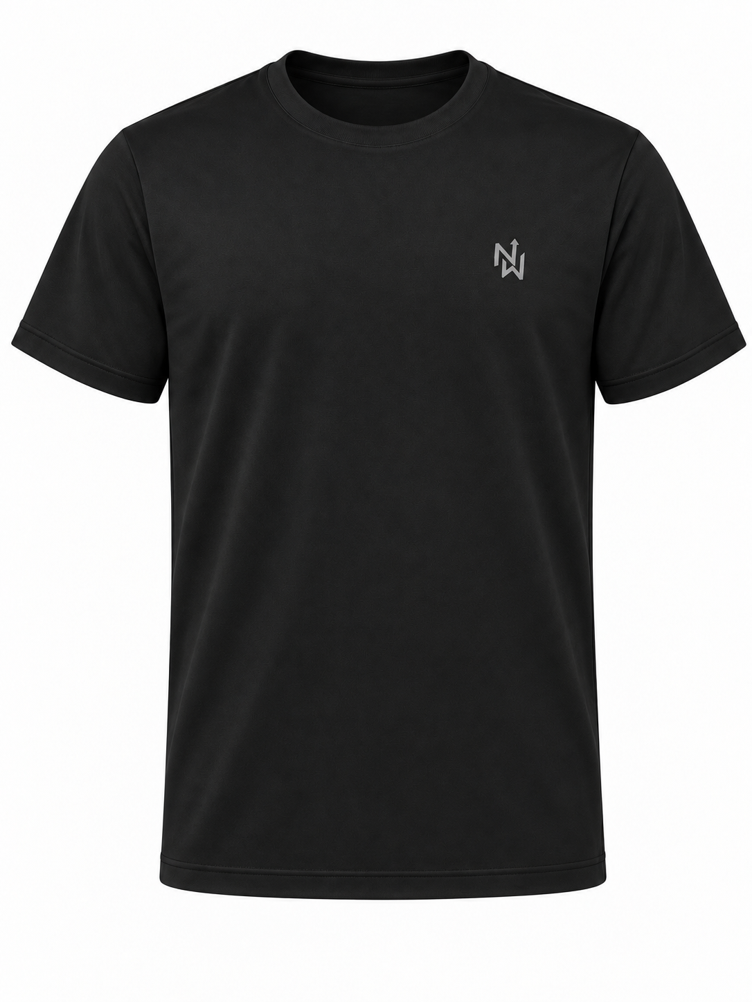 NORTHWAFANDZ black performance T-shirt front