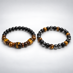 NORTHWAFANDZ Tiger Eye Stack bracelets side by side